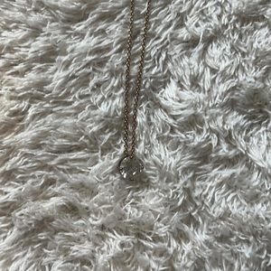 gold simple diamond (not real) necklace